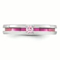 thumbnail image 4 of Edward Mirell Titanium Pink Sapphire & Anodized Grooved 4mm Band Size 8.5, 4 of 4