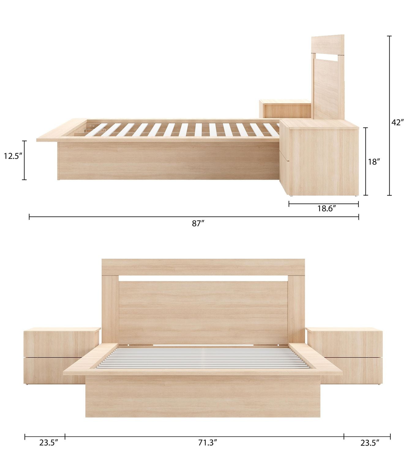 Nexera Malibu 4-Piece Bedroom Set