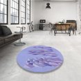thumbnail image 4 of Ahgly Company Tapis d'Intérieur Rectangulaire Transitionnel Bleu Ardoise Moyen, Lavable à la Machine, 4 Pieds x 6 Pieds, 4 of 7