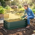 thumbnail image 3 of Outsunny Raised Garden Beds Set of 2, Galvanized Planter Box, Green, 3 of 10