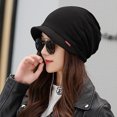 thumbnail image 1 of Bonnet en Coton pour Femmes Épais Chaud Coupe-Vent Simple de Couleur Unie, 1 of 3