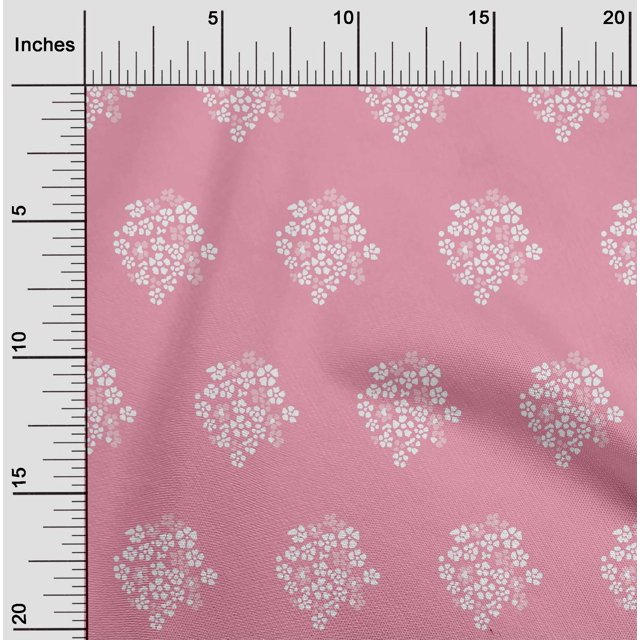 oneOone Tissu Polyester Lycra Fleur Décor Artistique Tissu Imprimé BTY 56 Pouces de Large