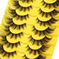 thumbnail image 4 of HSHDLDF ALICROWN Lashes Cat Eye False Eyelashes Wispy Strip Fake Eyelashes Fox Eye Lashes Mink Fluffy Eyelashes with Clear Band 9 Pairs Long False Lashes, 4 of 7