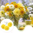 thumbnail image 2 of Xingzhi 50 Pieces Home Office Hotel Portable Realistic Artificial Flowers Indoor Outdoor Wedding Reusable Simulation Roses White, 2 of 5