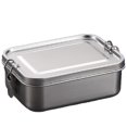 thumbnail image 1 of Dishwasher Safe Stainless Steel Food Containers, Reusable Metal Lunch Boxes with Leak Proof Lockable Clips & Airtight Silicone Ring, Eco-Friendly & Non-Toxic (6.5*4.7*2.4 Inches), 1 of 5