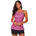thumbnail image 5 of Tankini de Bain pour Femmes à Imprimé Rouge/bleu/rosé/vert, 5 of 5
