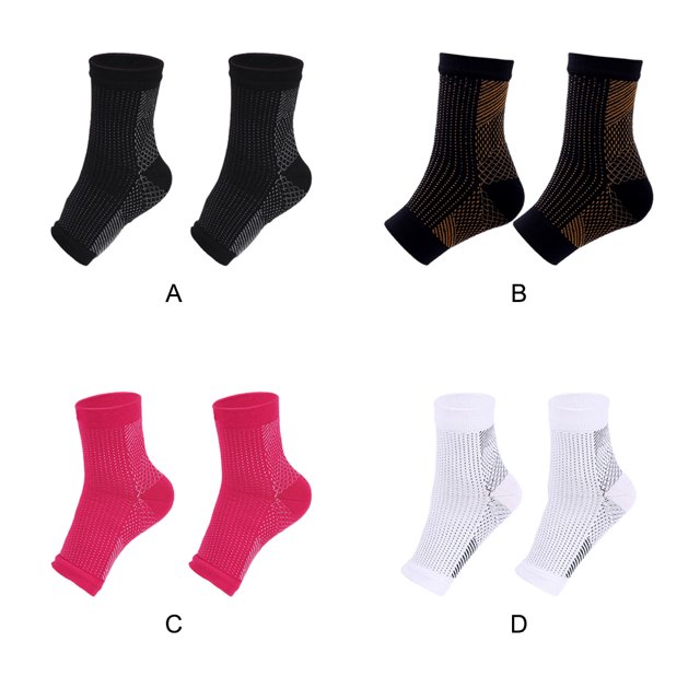 Ruiboury 2a Set Of 2 Non-skid Compression Socks For Ankles Brace Comfortable To Wear black S/M 1Set