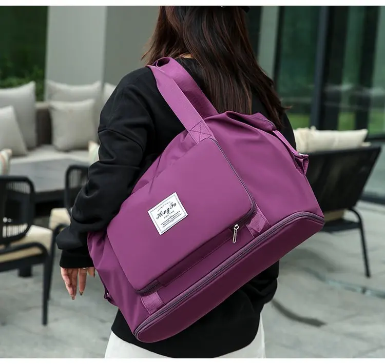 Sac de Sport Pliable pour Femme, Portable, Grande Capacité, Maternité, Rangement, Voyage, Sac de Sport 03