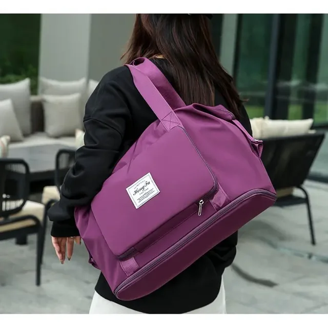 Sac de Sport Pliable pour Femme, Portable, Grande Capacité, Maternité, Rangement, Voyage, Sac de Sport 03