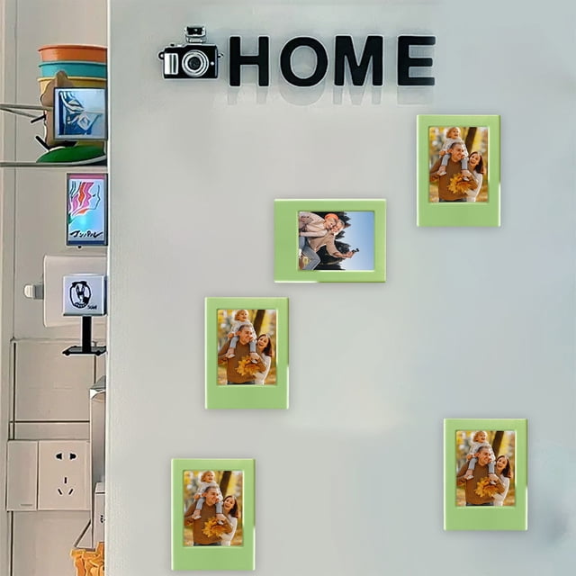 Birdeem Magnetic Photo Frame,No-Drill Adhesive Fridge Magnet Picture Frame for Mini Instant Photos,Easy Display for Home Decor and Office