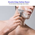 thumbnail image 2 of Double Edge Safety Razor Butterfly Open Mens Shaving Razor Classic, 2 of 7