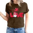 thumbnail image 2 of Pisexur Valentines Day T-shirt Top T-shirt à Manches Courtes Imprimé Amour de la Saint-Valentin pour Femmes Haut à Manches Courtes Col Rond Haut/chemise, 2 of 5