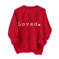 thumbnail image 2 of Fall TIMIFIS Chandails de la Saint-Valentin pour Femmes Cœur Chandail Chemises Mode Manches Longues Col Rond chandail Hauts - Printemps/été, 2 of 4