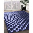 thumbnail image 3 of Ahgly Company Tapis d'Intérieur Lavable en Machine Carré Transitionnel Bleu Nuit, 5 Pieds Carré, 3 of 7