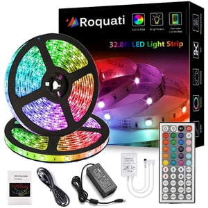 LED Lumières à bande, 20ft RGB Lumières à bande 180 Unités 5050 LED Lumières de bande de changement de couleur avec RF Remote pour la maison Cuisine Bar Lit éclairage Décoration