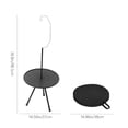 thumbnail image 3 of Dvkptbk Tables Rondes Pliantes d'Extérieur en Alliage d'Aluminium Petites Tables Rondes Pliantes d'Extérieur en Aluminium Table Basse de Camping Noire Portable à Hauteur Réglable Légère Camping et Randonnée, 3 of 7
