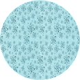 thumbnail image 1 of Ahgly Company Tapis Rond Lavable en Machine Intérieur Transitionnel Bleu Électrique, 4 Pieds Rond, 1 of 7
