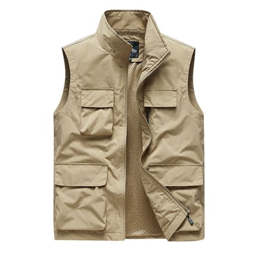 Cameland Gilet Sans Manches Cargo Décontracté pour Homme, Plein Air, Travail, Pêche, Voyage, Photo, Veste à Multiples Poches, Gilets pour Hommes, Vêtements d'Extérieur