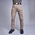 thumbnail image 2 of Moxiu Pantalon de Randonnée Imperméable pour Hommes Doublé en Molleton d'Hiver Léger à Multiples Poches pour Construction Tactique Kaki, TTTG, 2 of 3