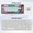thumbnail image 4 of 75% Wired Keyboard with Knob, 75 Percent Gaming Keyboard Hot Swappable Gasket Mount,Red Switch,RGB Backlit 82 Keys TKL Mechanical Keyboard,NKRO Compact Keyboard for PC L, 4 of 7