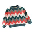 thumbnail image 1 of 2025 Filles Garçons Chandail Polaire Chaud Motif Col Rond Manches Longues Décontracté Tricoté Chandails Hauts Bleu, 1 of 3