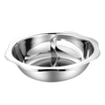 thumbnail image 3 of simhoa Stainless Steel Shabu Shabu Hot Pot Cooking Pot with Divider Multipurpose Double Favor Soup Cookware for Restaurant Household S, 3 of 8