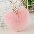 thumbnail image 2 of kurtrusly Hair Ball Heart Shape Pendant Handbag Keychain Key Buckle Ring Mobile Phone Hanging Decor, 2 of 7
