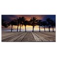 thumbnail image 2 of Vieille Terrasse en Bois sur Mer et Plage - Toile d'Art Mural Paysage Moderne, 2 of 3