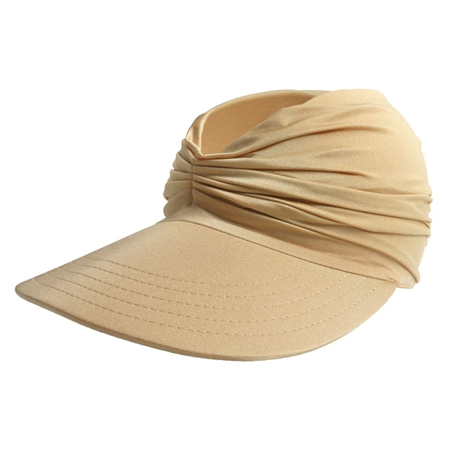 TOPTIE Womens Sun Visor Hat, Wide Brim Quick-Dry Cap for Sports Golf