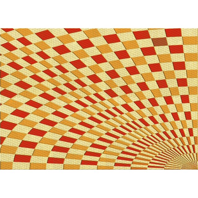 Ahgly Company Machine Washable Indoor Rectangle Transitional Orange Red Orange Area Rugs, 7' x 9'