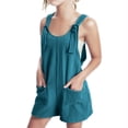 thumbnail image 1 of LYHaoo Girls Graphic Romper Summer Solid Color Short Jumpsuit For Girls,Sizes 5-6 Years(Blue), 1 of 4