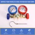 thumbnail image 4 of AC Gauges R134a R12 R22 R502 3 Way Automotive AC Gauge Antishock Gauges Hoses Couplers Adapter Puncturing Tap Freon Kit, 4 of 9