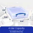thumbnail image 3 of Really Useful Box 4L Storage Container w/ Lid & Clip Lock Handles (10 Pack), 3 of 12