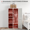 thumbnail image 4 of HOMCOM Garde-Robe Portative avec Compartiments en Cubes, Tringle et Portes, 4 of 10