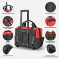 thumbnail image 3 of TOPEX 19 Inch Rolling Tool Bag, Tool bag with Wheels, 19 Functional Pockets Tool Organiser, Roomy Storage Tool Tote Bag with Adjustable Telescoping Handle, 3 of 12