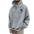 thumbnail image 1 of QIPOPIQ Men's Loose Fit Midweight Logo Sleeve Graphic Sweatshirt Clearance, 1 of 6