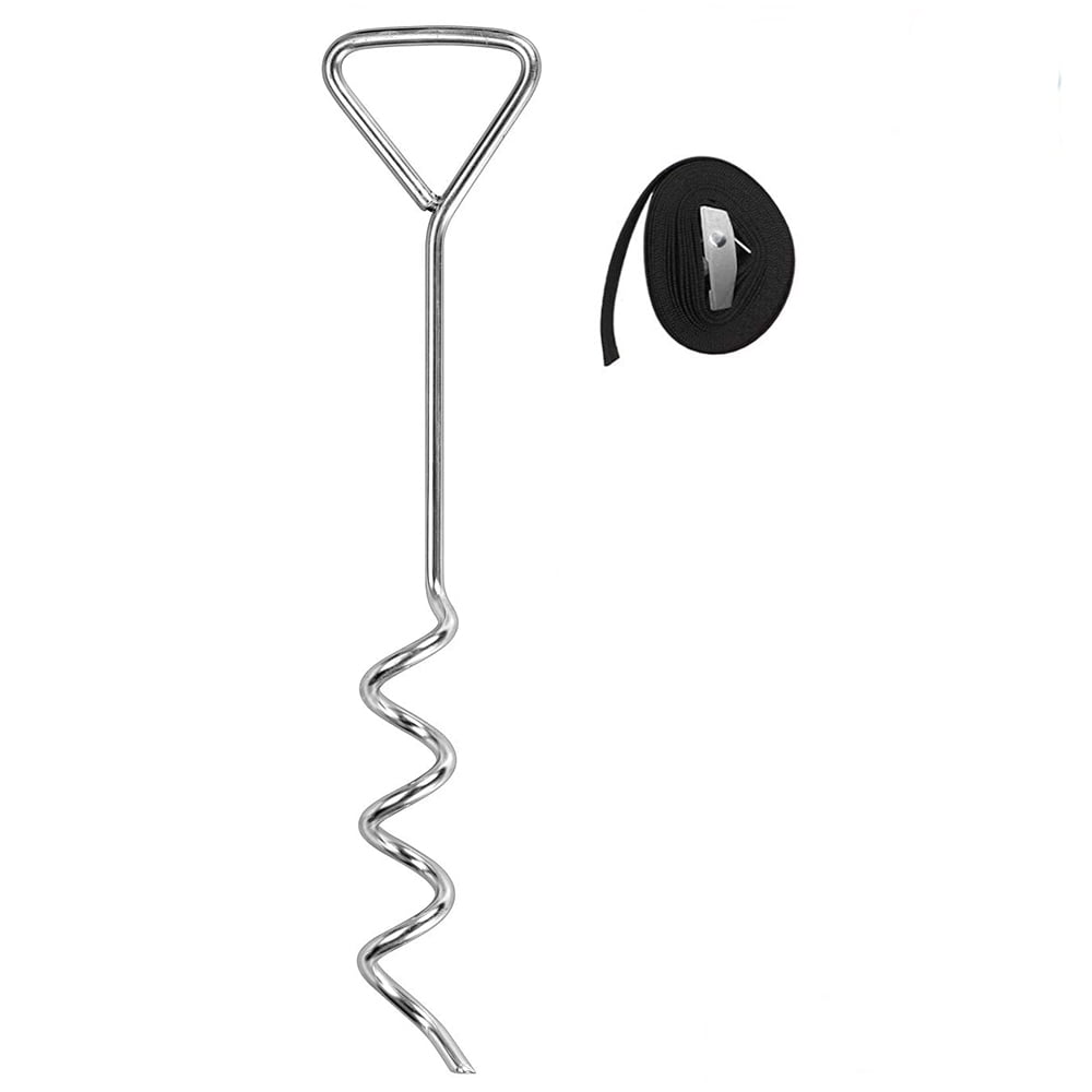 Heavy Duty Trampoline Anchor Kit Ground Anchor Wind Stakes with Rope Universal Trampoline Tie Downs Steel Stakes Anchor Kit for Trampolines