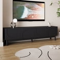 thumbnail image 2 of DAJU Meubles de Télé, Portes Structurées en Forme de Vague, avec Couches, Meuble Télé avec Pattes Robustes, 2 of 12