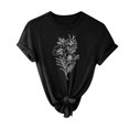 thumbnail image 1 of Pompotops T-shirt à Manches Courtes Imprimé Mode pour Femmes Blouse Décontractée Ample en Solde, 1 of 7