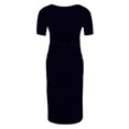 thumbnail image 4 of yoeyez Robe de Maternité Été Femmes Manches Courtes Col Rond Robe Soleil Douce Confortable Coton Robes de Grossesse Légère Ample Grande Taille Robe Midi Noir,TG, 4 of 6