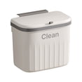 thumbnail image 2 of TIMIFIS Rubbish Bin Kitchen Waste Bin Wall-Mounted Suitable for Household Bathroom Kitchen Bedroom with Lid Waste Basket Kitchen Waste Special Storage Bin Cleaning Supplies, 2 of 8
