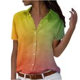 thumbnail image 1 of Button Down Shirts for Women Short Sleeve Collared Work Office Blouses Casual Relaxed Fit Summer Tunic Tops Plus Size, 1 of 5