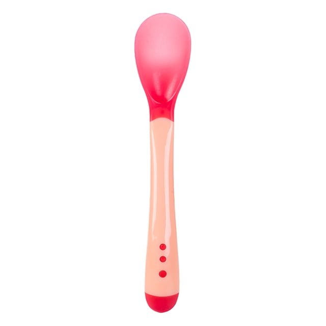 2pcs Baby Temperature Sensing Tableware Set Utensil Toddler Dinnerware Cutlery Cartoon Food Feeding Spoon Fork