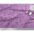 thumbnail image 3 of Soimoi Purple Rayon Fabric Cage & Humming Bird Print Fabric by the Yard 42 Inch Wide, 3 of 5