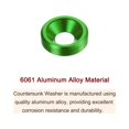 thumbnail image 4 of Unique Bargains Lot de 30 Rondelles à Encastrer M3 en Alliage d'Aluminium Anodisé pour Finition, Vert, 4 of 4
