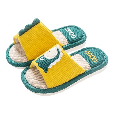 Ketyyh-chn99 Kids Cloud Slides Boys Girls Pool Slippers Cartoon Dinosaur Pattern House Slippers For Toddler Open Toe Cotton Comfort Indoor Home Slippers For Slipper Shoe Kid for 1,B