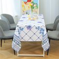 thumbnail image 2 of Nappe Intérieure Extérieure Résistante aux Taches et aux Plis en Polyester, Nappe Rectangulaire à Motif Floral, Housse de Table Décorative pour Table à Manger, Buffet, Fête, Usage Intérieur et Extérieur, 2 of 6