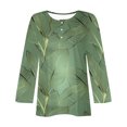 thumbnail image 3 of Cardigan Léger Mode Femme T-shirt Imprimé Ample Manches Longues Blouse Col Rond Hauts Décontractés Mode Automne 2023 en Liquidation, 3 of 4