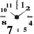 thumbnail image 1 of Wweixi 3D Mirror Wall Sticker Clock Acrylic Decorative Mirror Watch Home Room DIY Decoration Tool, 1 of 6