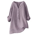 thumbnail image 1 of 2025 Chemise d'Été à Manches Longues pour Femmes Imprimée Patchwork à Boutons Blouse à Col en V Chemise Chemises de Baseball pour Femmes Hauts Chemise Classique à Boutons pour Femmes Chemises à Manches Courtes pour Femmes, 1 of 4